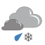 couvert / pluie et neige mêlées couvert / pluie et neige mêlées